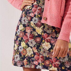 NWT Loft - Floral Jacquard Skirt, 2 Petite
